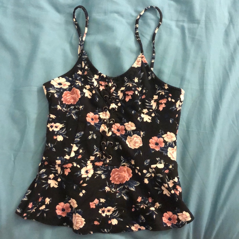 flowery tank top